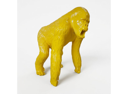 Abstrakte Gelbe Figur Statue Gorilla Skulptur Deko Garten Design 130cm Statuen