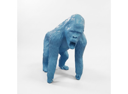 Abstrakte Blaue Figur Statue Gorilla Skulptur Deko Garten Design 130cm Statuen