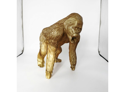 Abstrakte Goldene Figur Statue Gorilla Skulptur Deko Garten Design 130cm Statuen