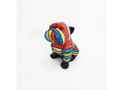 Abstrakte Figur Kunst Hund Statue Skulptur Deko Garten Design Statuen bunt neu