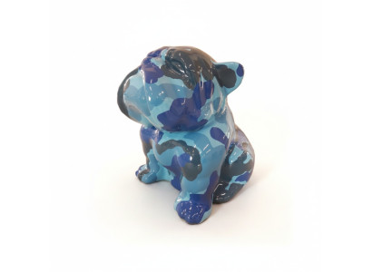 Abstrakte Figur Kunst Hund Skulptur Deko Garten Design Statuen bunt neu Statue