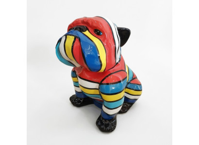 Abstrakte Figur Kunst Hund Skulptur Deko Design Statuen bunt neu Statue Garten
