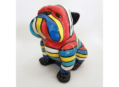 Abstrakte Figur Kunst Hund Skulptur Deko Design Statuen bunt Statue Garten neu