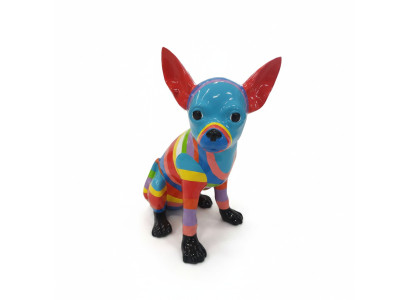 Abstrakte Kunst Hund Figur Statue Skulptur Deko Garten Design Statuen bunt neu