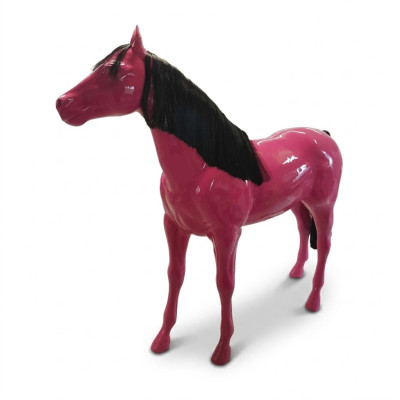 Skulptur Pferd Lebensgroß Design Figuren aus Kunststoff Skulptur 190x240 Sport