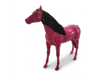 Skulptur Pferd Lebensgroß Design Figuren aus Kunststoff Skulptur 190x240 Sport