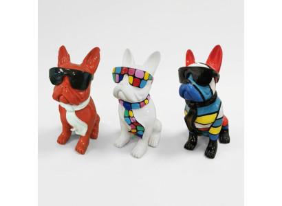 abstrakte hund dog figur figuren statuen moderne bunt bemalt neu 30cm statue Neu