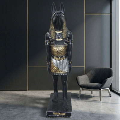 Ägyptische Figur Anubis Kunststoff god of death Dekoration Statuen Figuren 100cm