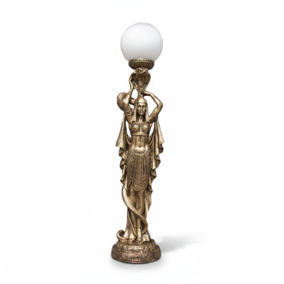 Ägyptische Figur Lampe Tisch Steh Lampen Statue Kleopatra 74cm Statuen Leuchte
