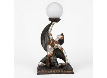 Ägyptische Figur Lampe Tisch Steh Lampen Statue Kleopatra 49cm Statuen Leuchte