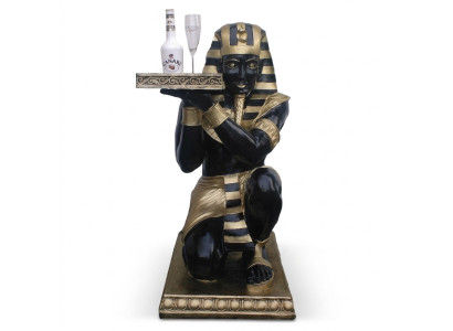 Ägyptische Pharao Figur aus Kunststoff Beistelltisch Tisch Figuren Höhe 90 cm