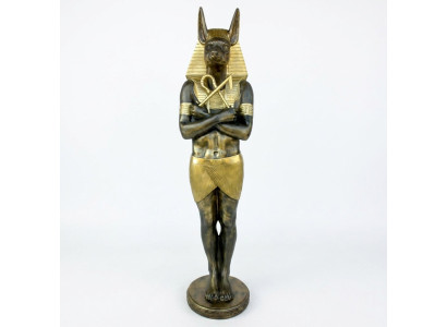 Ägyptische Figur Schakal Anubis aus Kunststoff, Groß god of death, Höhe 181 cm