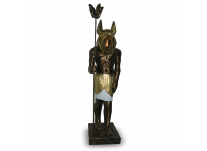 Ägyptische Figur Schakal Anubis aus Kunststoff Statuen god of death Höhe 135 cm