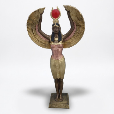 Ägyptische Figur Göttin Isis Figuren Statuen Kunststoff Statue Antik Stil 51 cm