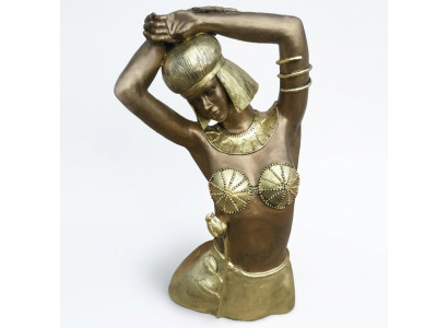 Skulptur Ägyptische Frau Tänzerin Statuen Figuren Büste Körper Ägypten Goldene