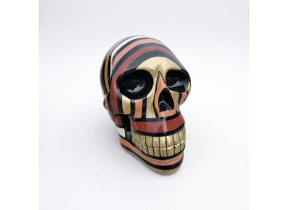 Abstrakter XXL Schädel Scull Totenkopf Figur Statue 66cm Figuren Skulptur Rübe