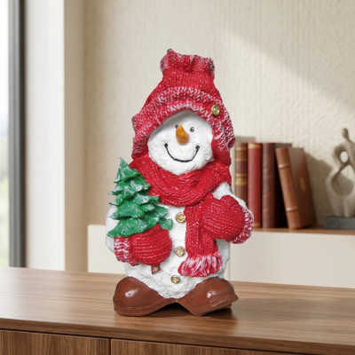 Weihnachtsmann Figur Statue Aussenleuchte Dekoration Nikolaus Skulptur 51cm Neu