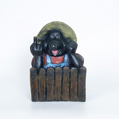 Maulwurf Figur Design auf einem Motorrad Skulptur Dekoration Neuheit Statue 44cm