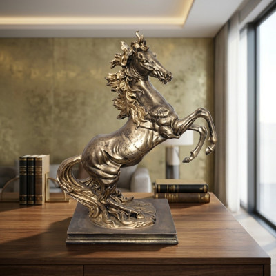 Skulptur pesare Abstrakte Kupfer Farbig Pegasus Pferd Statuen Dekoration Pferde