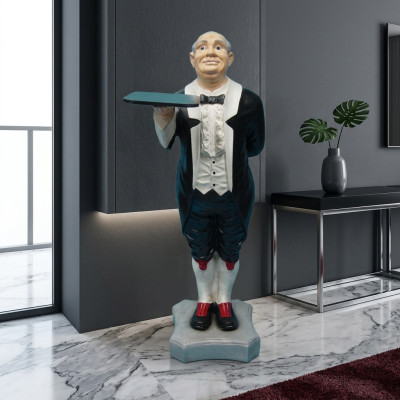 Butler Figur Statue Figuren Statuen Skulptur Restaurant Hotel 110cm Ablage Neu