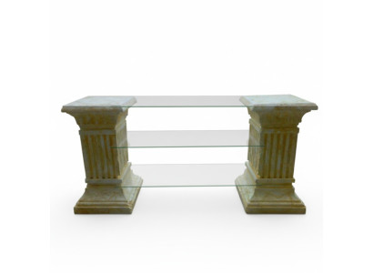 RTV Regal Säulen Säulen Skulpturen 130x29cm Statuen TV Wohnzimmer Regale Neu