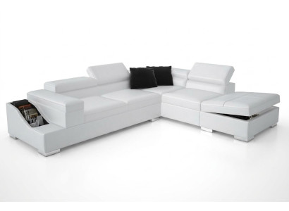 Ledersofa Sofa mit USB,Wohnlandschaft Ecksofa Eck Garnitur Design Modern K5006C