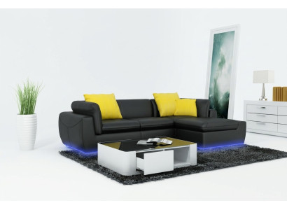 Ledersofa mit USB Wohnlandschaft Ecksofa Eck Garnitur Design Modern Sofa F_3014B