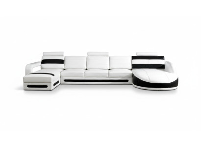 Wohnlandschaft Sofa mit USB Ecksofa Eckcouch Polster Garnitur Eck Ecke Sofas XXL