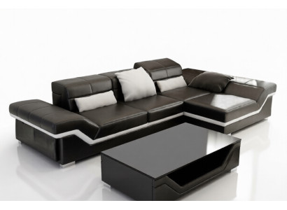 LEDERSOFA mit USB SOFA GARNITUR DESIGNER COUCH WOHNLANDSCHAFT "FARBWAHL" NEU