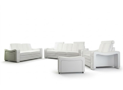 LEDERSOFA 3+2+1 SOFA +USB GARNITUR POLSTERGARNITUR DESIGN SOFA SOFAGARNITUR NEW