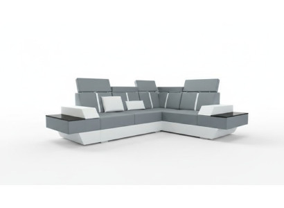 Design Ledersofa USB Wohnlandschaft Polster Sofa Ecksofa Eckcouch Maßanfertigung
