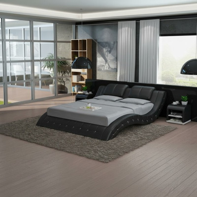 Luxus Leder Bett mit USB Polster Betten Doppel Modernes Ehe 140/160/180 cm