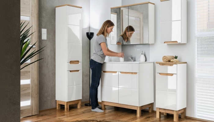 Design Badezimmer Möbel Bad Set Garnitur Dekorative Schrank Waschbecken
