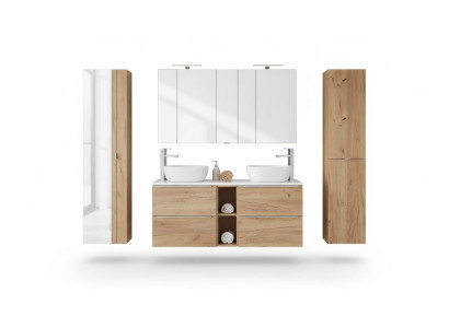 Design Badezimmer Möbel Bad 8 tlg. Set Garnitur Schrank Waschbecken