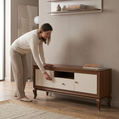 RTV Design Sideboard Fernseh Wand Luxus Schrank Regale Kommode Regal