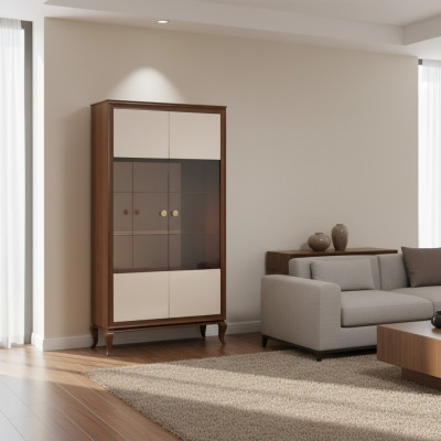 Luxus Vitrine Wohnzimmer Möbel Schrank Glas Vitrinen Designer Schränke Kommode