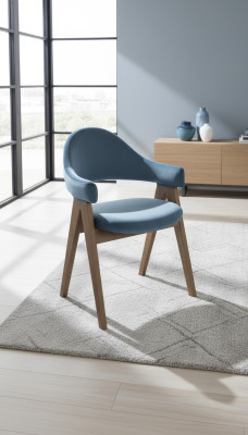 Luxus Design Polster Massiv Holz Stuhl Stühle Sitz Lehn Büro Office Esszimmer