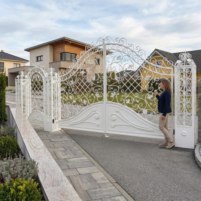 Antik Stil Einfahrt Villa Flügeltor Tor Garagentore Eingang Pforte Maßfertigung