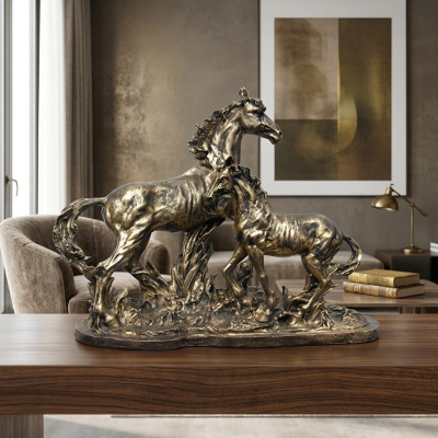 Skulptur pesare Kupfer Farbig Pegasus Pferd Statuen Dekoration Abstrakte Pferde