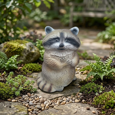 Abstrakter Waschbär Garten Dekoration Statue Neu Skulpturen Figuren Skulptur