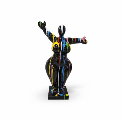 Moderne Wohnzimmer Dekoration Statue Skulpturen Abstrakt 85cm Bunte Deko Figuren