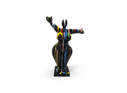 Moderne Wohnzimmer Dekoration Statue Skulpturen Abstrakt 85cm Bunte Deko Figuren