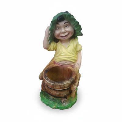 Hässlige Garten Gnom Figur Ganze 48cm zum Verunstalten des eigenen Gartens Neu