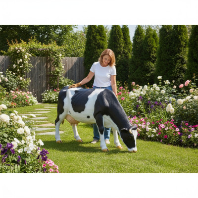 Kuh Rind Metzger Werbung Aufsteller Fleischer Tier Aufsteller Hingucker Statue
