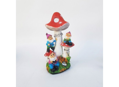 Skulptur Pilz Haus Statue Garten Figuren 51cm Statuen Skulpturen Figur Neu M37