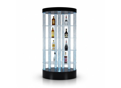 Designer Bar Empfangs Tresen Wasserwand Wassersäule Theke Regale