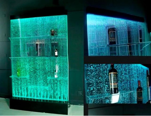 Theke Regale Designer Beleuchtet Led Wasser Wand Bar Regal Säule