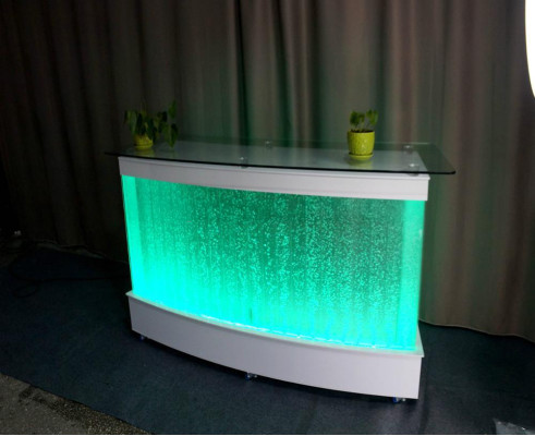 Wasser Wand Design Bar Thresen Theke Säule Beleuchtete Luxus Tische