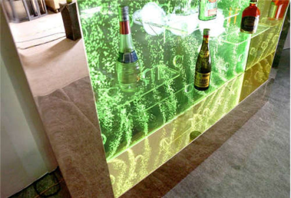 LED Wasser Wand Regal Bar Einrichtung Ausgefallene Regale Schrank