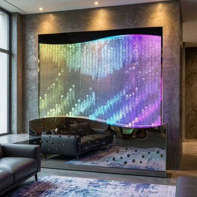 Wandpaneel Wasserblasen LED Wasserwand Designer Wasser Wand